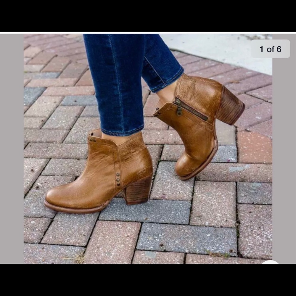 Bed Stu Yell P Tan Lux ankle booties